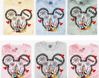 Camisetas retro de Mickey y Minnie, camiseta retro de Mickey y sus amigos, camiseta retro de viaje a Disney, camiseta a cuadros de Mickey, camiseta de vacaciones familiares de Disney