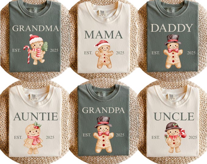 Baby's First Christmas Shirt For Family Santa 1st Birthday Party Outfit Mama Dada Custom Comfort Colors Long Sleeve Tee Matching Couple Gift