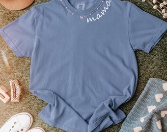 Camiseta para mamá Comfort Colors®, camisetas para mamá, regalo para el Día de la Madre, atuendo de cumpleaños para mamá, camiseta con cuello redondo, regalo para la abuela, regalos de Navidad
