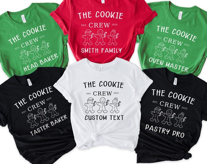 Cookie Crew Christmas Shirt, Family Christmas Baking Shirt, Cookie Baking Shirts, Cookie Mom Shirts, Matching Family Holiday Shirt