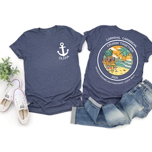 Custom Caribbean Cruise Shirt, Caribbean Cruise TShirt, Front Back Custom Family Cruise Shirts, Family Matching Cruise Shirt, Group Cruise