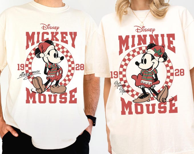Mickey's Very Merry Xmas Party Shirt, Mickey and Minnie Mouse Disney Couples Christmas Lights T-Shirt, Disney Shirt, Christmas Gift,Kids Tee