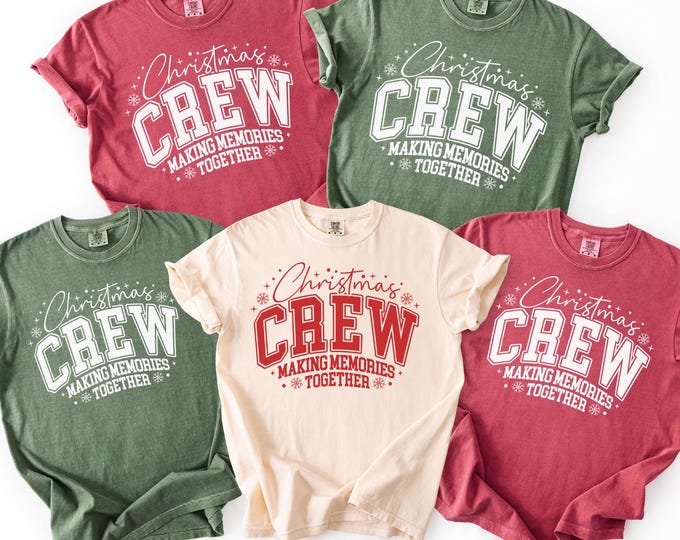 Comfort Colors Christmas Crew Shirts: Custom Family Matching Holiday Tees