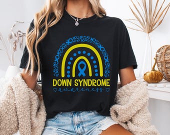 Bewustzijnsshirt downsyndroom, shirt downsyndroom, ondersteuningsshirt, cadeau downsyndroom, dag downsyndroom, bewustzijnsshirt