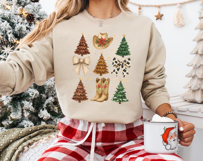 Western Christmas Coquette Shirt, Country Christmas Shirt, Howdy Christmas Girly Shirt, Cowboy Boots Hat Christmas Shirt,Christmas gift