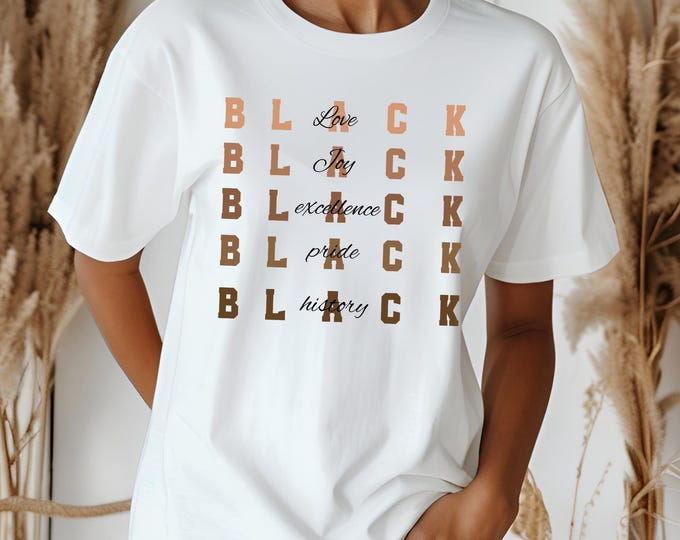 I Am Black History T-shirt, Black History Month Shirts and Sweatshirts, BHM, Melanin, Shirts for Black Kings and Black Queens, Unisex Shirts