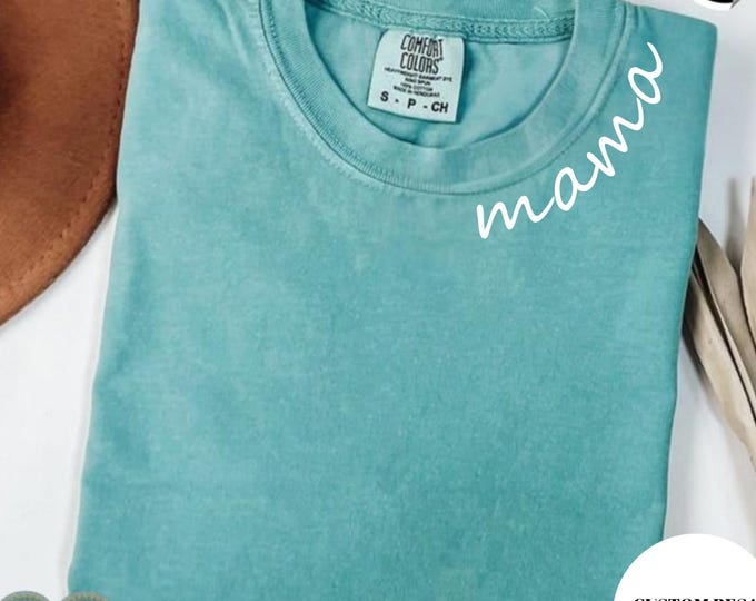 Comfort Colors® Mama Shirt, Mom Life Tees, Gift For Mothers Day, Birthday Mama Outfit, Mama Neck T-shirt, Grandma Gift, Christmas Gifts