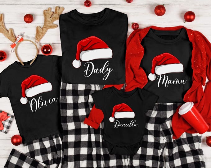 Matching Family Christmas Shirts, Family Christmas Shirt, Matching Xmas Tees, Custom Christmas Tee, Personalized Name Christmas Family Shirt