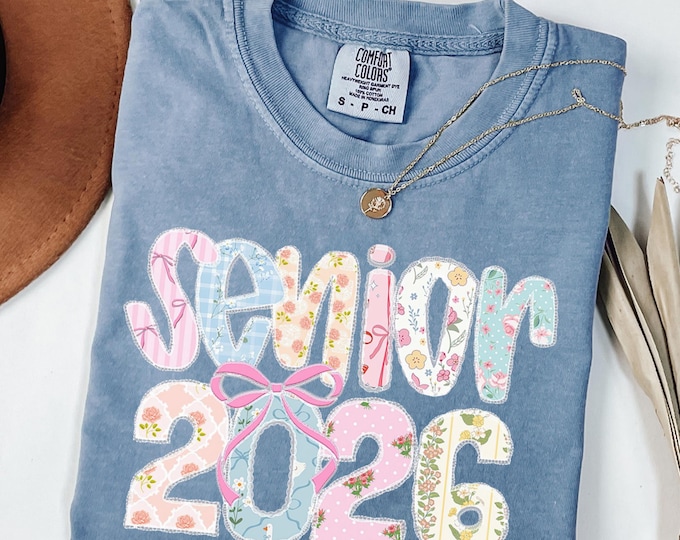 Comfort Colors® Senior 2026 Shirt, Preppy Senior Shirt, Graduate 2026 Shirt, High School Senior Shirt, Retro Senior Shirt, Graduation Gift