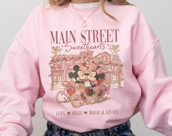 Disney Main Street Shirt, Mickey Minnie Valentine Shirt, Disney Sweethearts Shirt, Disney Valentine Couple Main Street Shirt