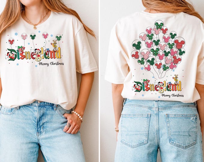 Two-Sided Mickey Minnie Christmas Shirt, Mickey's Very Merry Christmas Party Shirt, Disney Couple Christmas Sweater, Disneyland Castle Tee