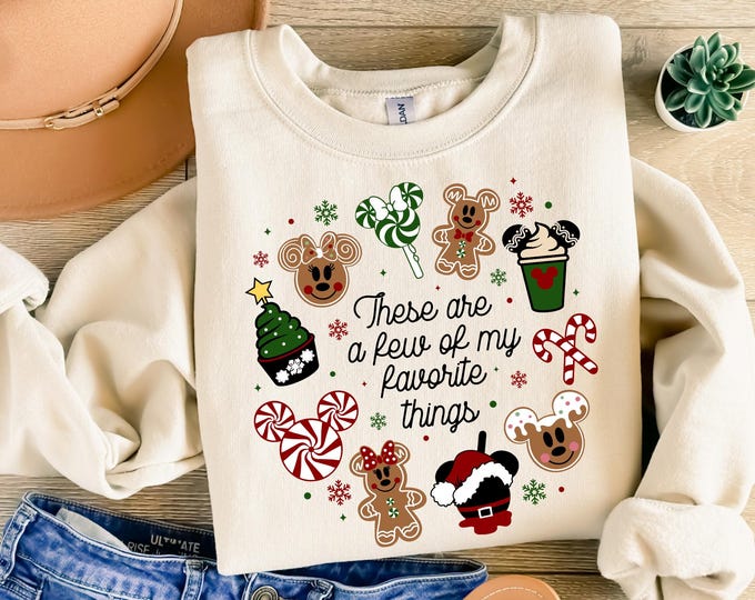 These Are a Few of my Favorite Things Disney Christmas Shirt,Disney Snacks Shirt Christmas Castle Shirt,Disneyland tee Magic Kingdom tshirt