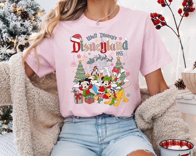 Retro Walt Disney World Christmas Family Shirts, Mickey And Friends Christmas Matching Tee, Magic Kingdom Shirt, Disneyworld Christmas Shirt