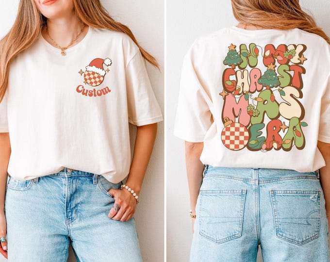 Custom  In My  Christmas Era Shirt,Family Christmas Name Shirt,Personalized Christmas Family T-Shirt, Custom Christmas Shirt With Name