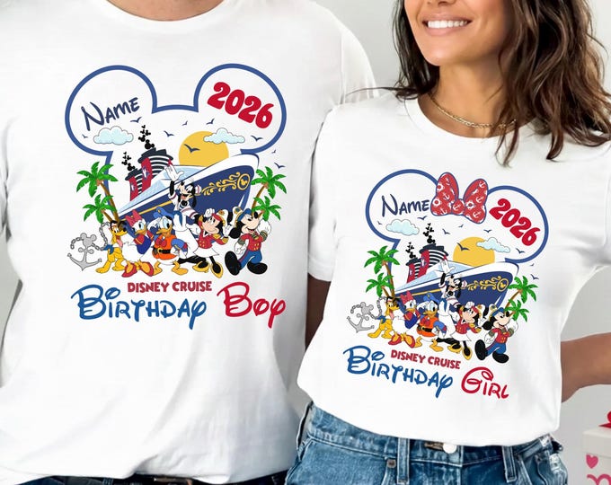 Disney Birthday Cruise Shirt, Mickey Birthday Squad Cruising Shirts, Family Matching Birthday Cruise Custom Shirts, Disney Cruise Birthday