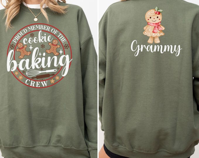 Personalized Cookie Baking Crew Christmas T-Shirt, Matching Family Holiday Tee