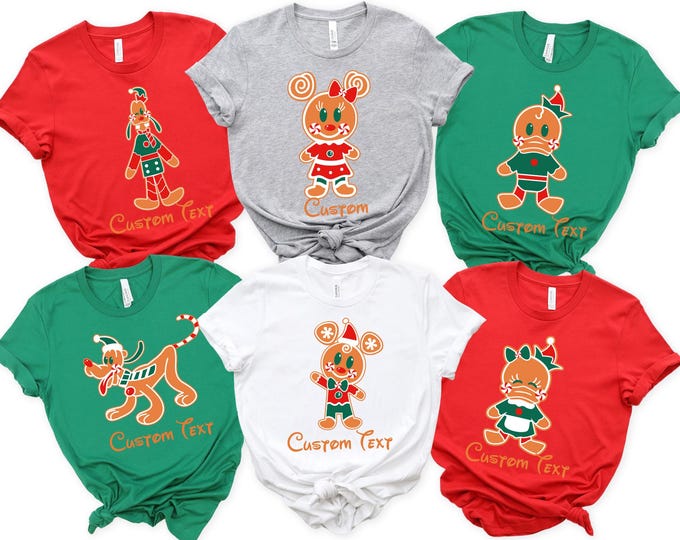 Mickey and Friends Gingerbread Disney Sweatshirt, Disney Christmas shirt, Mickey and Friends shirt,Christmas Party shirt,Custom Disney shirt