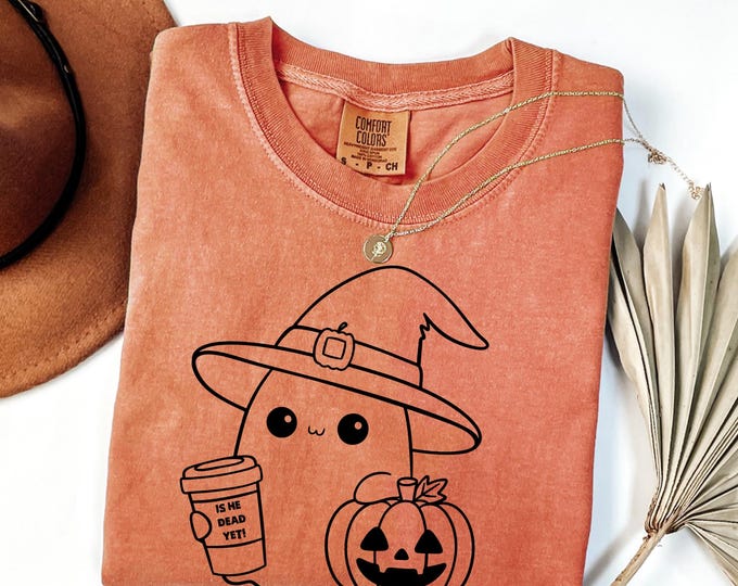 Comfort Colors Is He Dead Yet Ghost Shirt, Halloween Ghost Shirt, Dark Humor Graphic, Subtle FDT Halloween Shirt, Anti Trump Halloween Shirt