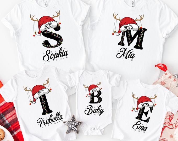 Custom Christmas Family Name 2025 Shirt, Christmas 2025 Shirt, Christmas Family Pajamas, Christmas Shirts, Personalized Christmas Shirt