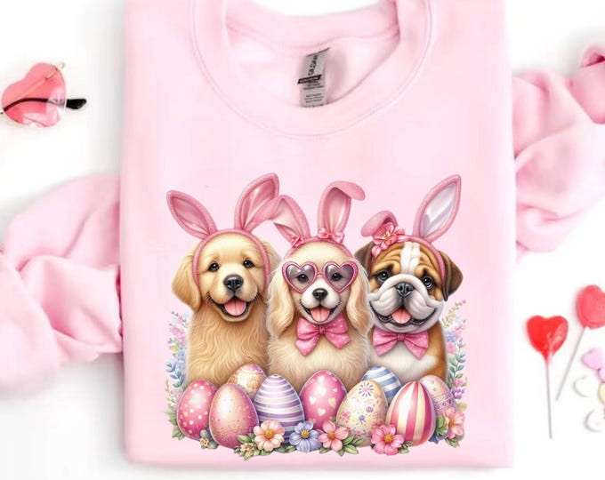 Easter Dog Shirt, Cute Easter Dog Shirt, Golden Retriever Spring Shirt, Dog Lovers, Easter Gift, Easter Graphic Tee, Dog Mom Easter Gift