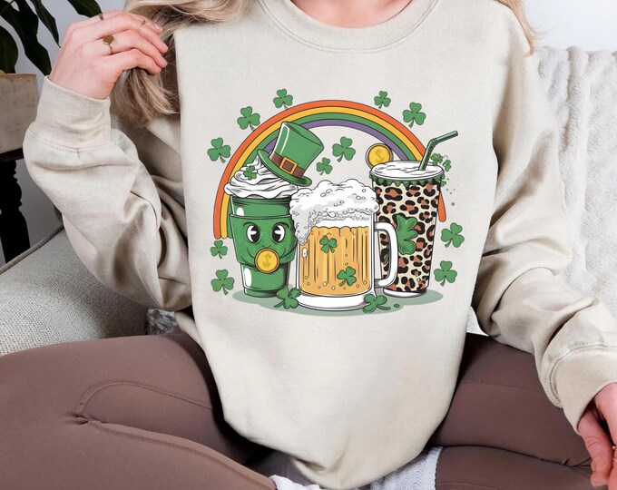 Saint Patricks Day Drinking Team Sweatshirt, Shamrock Crewneck, Irish St Paddys Pub Crawl Top, Group Matching Beer Lover Shirt Bartender Tee