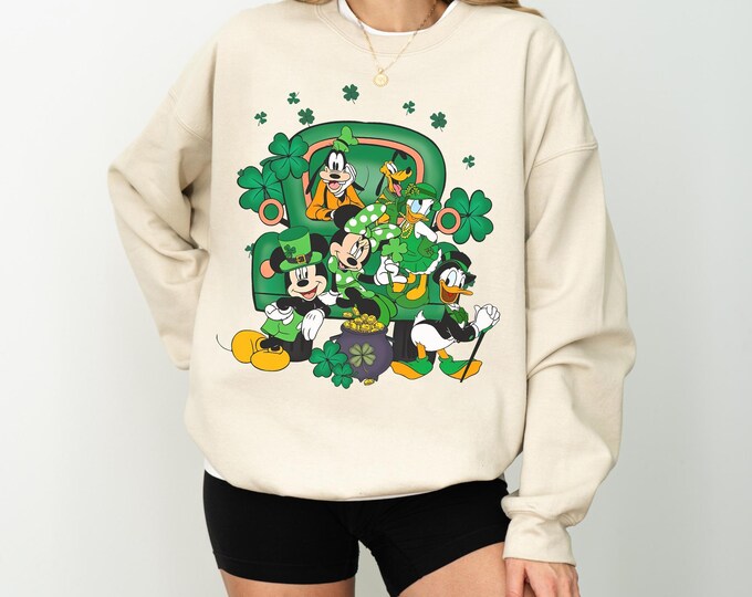 St Patrick's Day  Shirt,Disney St Patrick's Day Shirt,Mickey And Minnie St Patricks Day Shirt,Disney Lucky Sweatshirt,Disney Gift