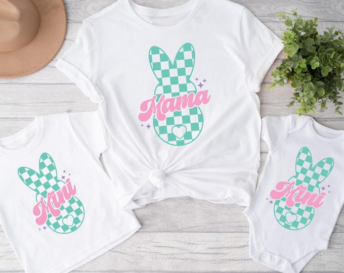 Girls Easter Bunny Shirt, Toddler Girl Easter Shirts for Kids, Easter Mommy and Me Outfits, Easter Shirt Women Gift Mom and Daughter