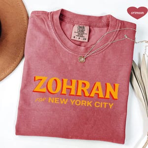 Zohran Tee, Zohran for Mayor, Zohran Mamdani, Vote Zohran for Mayor, Rank Zohran for Mayor, Zohran Shirt, Progressive Shirt, Zohran 2026 image 4