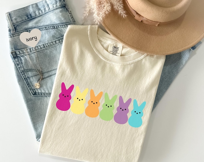Comfort Colors® Easter Bunny Peeps Shirt, Easter Shirt, Cute Easter Gift, Womens Peeps Shirt, Happy Easter Bunny Shirt, Cute Bunny Shirt