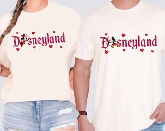 Koppel bijpassende Disney shirt, Disney Valentines paar T-shirt, Disney huwelijksreis, Disneyland Valentines, Disney vakantie shirt, Disney 2026