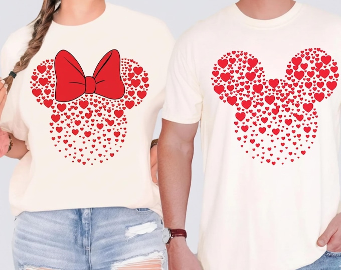 Mickey-Minnie Mouse Shirt,Disney couple shirt,Disney Family Shirt,Custom Disney Shirt,Disney Matching, Disneyworld Shirt,Valentines Day Gift