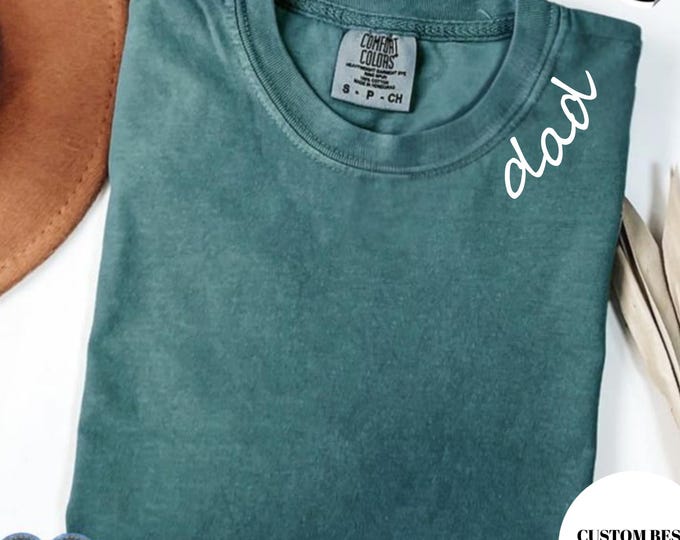 Comfort Colors® Personalized Dad Shirt With Kids Names. Dad Tshirt, Dad Shirt, Gift for Dad, Dad Tee, Dad with Kids Names.