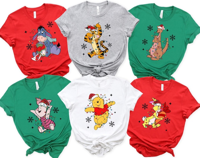 Mickey and Friends Christmas Shirt, Disney Christmas Lights T-Shirt, Disneyland All Characters Xmas Shirt, Very Merry Xmas Holiday Sweater