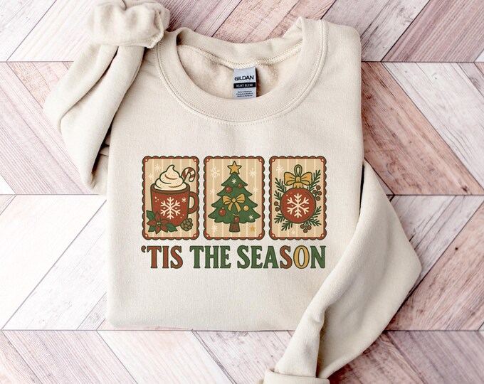 Tis The Season Sweatshirt, Christmas Tis The Season Sweatshirt, Merry Christmas Shirt, Christmas Sweatshirt, Cute Winter Hoodie