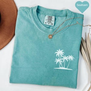 Summer shirt, beach shirts, Cute shirts, tshirt women, vacation tee, cute summer clothes,vacation shirts,womens tshirts,Comfort Colors shirt image 2