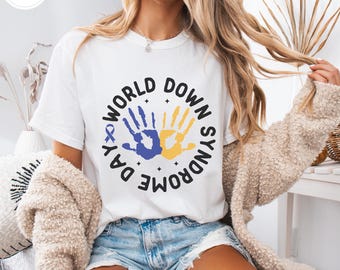 World Down Syndrome 3 21 dagen shirt, bewustzijnsshirt downsyndroom, inspirerend shirt, ondersteuningsshirt, bewustzijnsshirt, cadeau downsyndroom