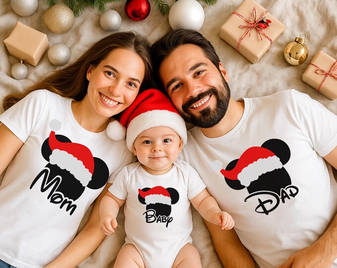 Custom Disney Christmas Shirt, Personalized 2025 Disney Christmas Shirt, Matching Family Disney Christmas Shirt, Disney Trip 2026 Christmas