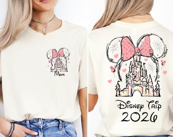 Camisetas personalizadas de Disney Vacation 2026, camisetas de Disneyland, camisetas de pareja de Disney, Disneyworld