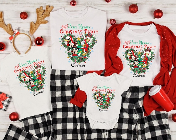 Custom Disney Christmas Shirt, Personalized 2025 Disney Christmas Shirt, Matching Family Disney Christmas Shirt, Disney Trip 2026 Christmas