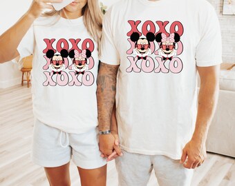 Paar bijpassende Disney shirt, Disney Valentines paar Oxxo T-shirt, Disney huwelijksreis, Disneyland Valentines, Disney vakantie shirt