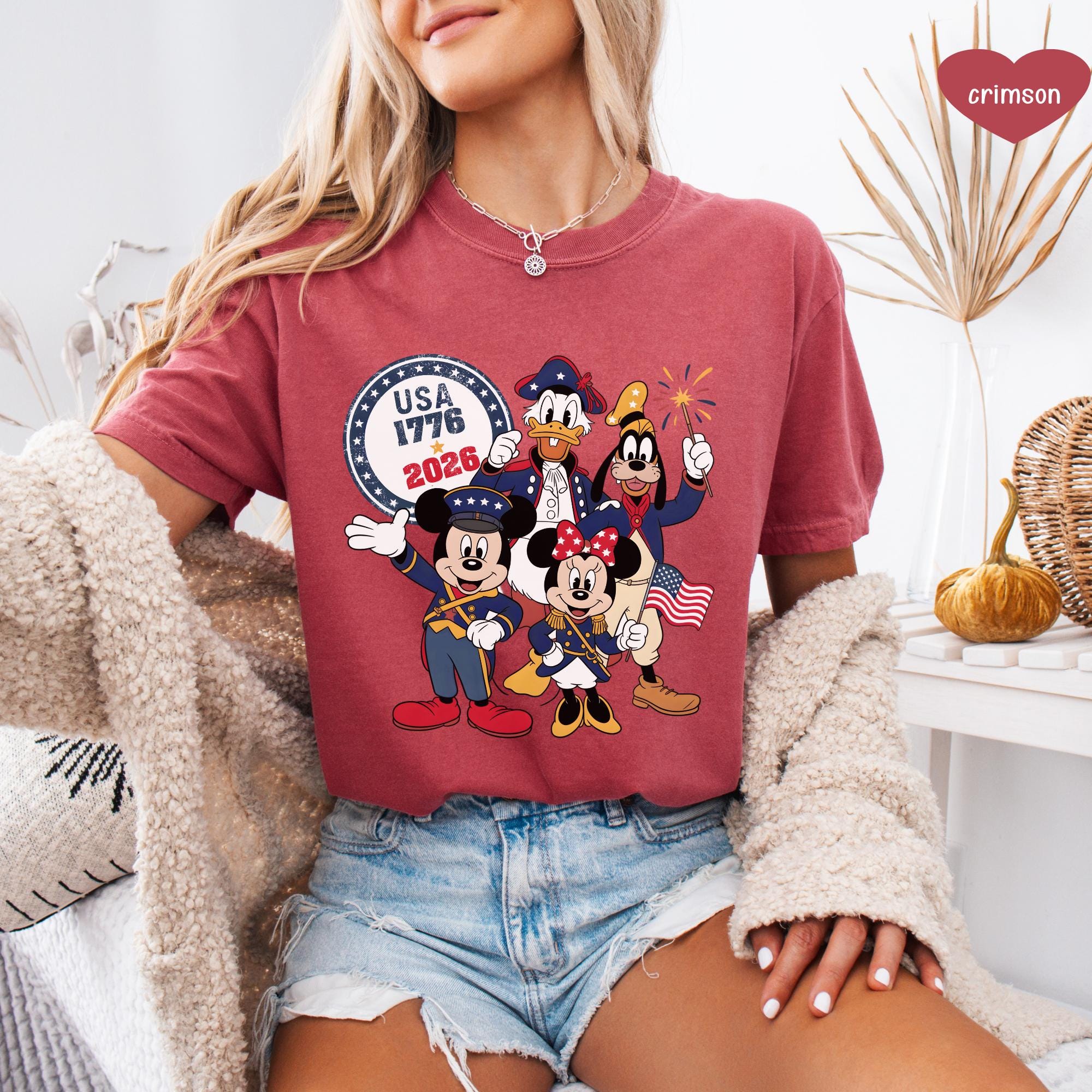 Mickey and Friends 4th July 2026 Shirt, Disney Independence Day