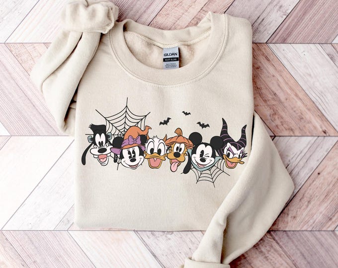 Disney Halloween Sweatshirt, Mickey and Friends Fall Crewneck, Spooky Disney Shirt, Disneyland Halloween Outfit, Disney Halloween Hoodie