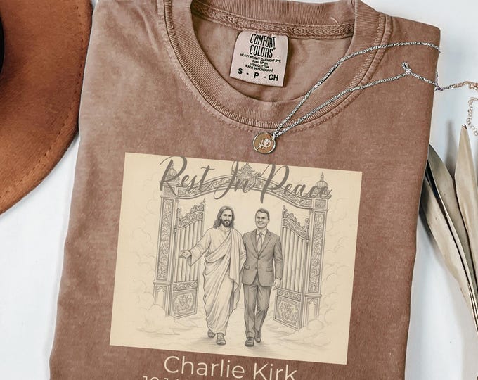 Comfort Colors® Charlie Kirk Shirt: Memorial Activist Shirt, Activist Attack Tee, Rest In Peace for Him, RIP Charlie Kirk Shirt,Human Rights