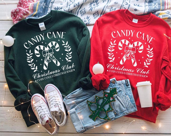 Candy Cane Crew Christmas Shirt: Matching Holiday Tee ,Christmas  Gift