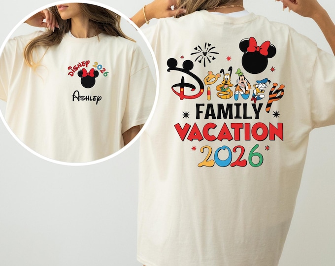 Disney 2026 Family Vacation Shirts, Mickey Castle 2026 Shirts, Disneyland Family Trip Shirt, Custom Mickey Trip Shirt