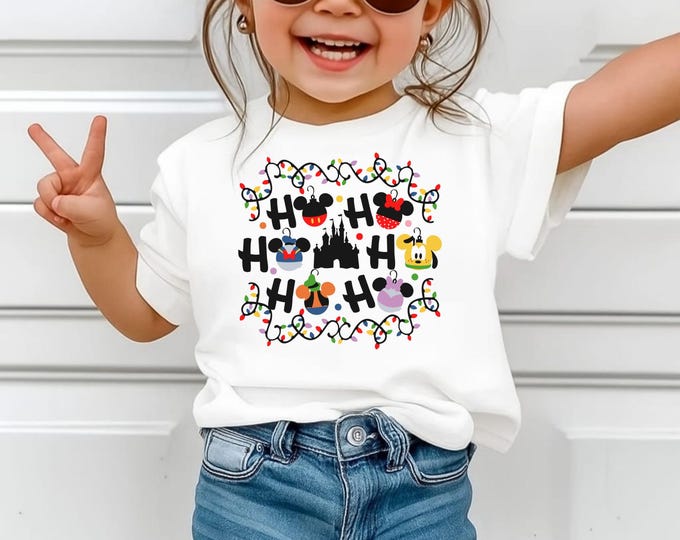 Ho Ho Ho A Christmas Disney  Shirt, Mickey and Minnie  Xmas Shirt, Christmas Shirt, Disneyland  Xmas Tee, Mickey and Friends Christmas Shirt