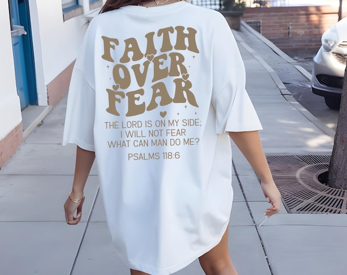 Faith Over Fear Christian Hoodie Christian Sweatshirt Jesus Hoodie Trendy Hoodie Bible Verse Shirt Aesthetic Clothes Aesthetic Hoodie gift