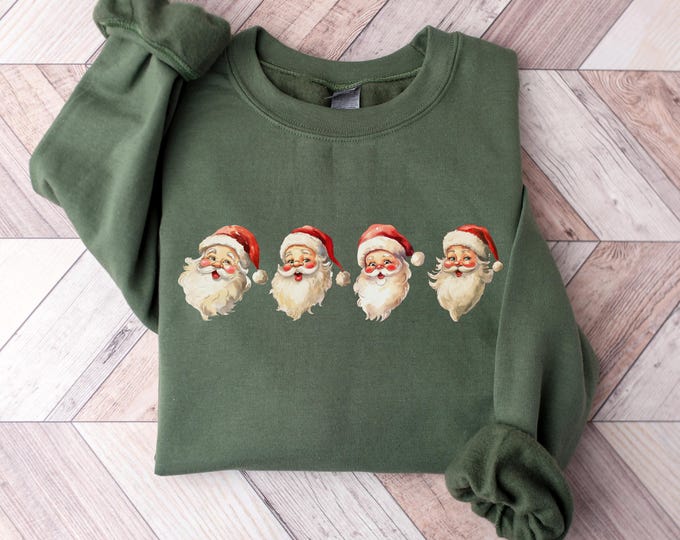 Vintage Santa Tee,Retro Santa Claus Shirt, Cute Santa Claus Xmas Tee, Christmas Shirt Xmas,Christmas  Gift,Christmas  Family Gift,