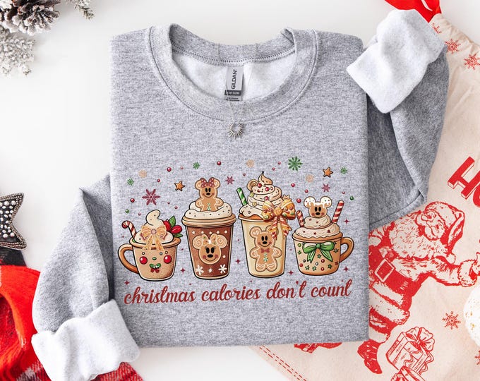 Christmas Calories Don't Count Shirt, Mickey Gingerbread Christmas Shirt, Gingerbread Mickey Shirt, Mickey Friends Gingerbread Cookie Shirt