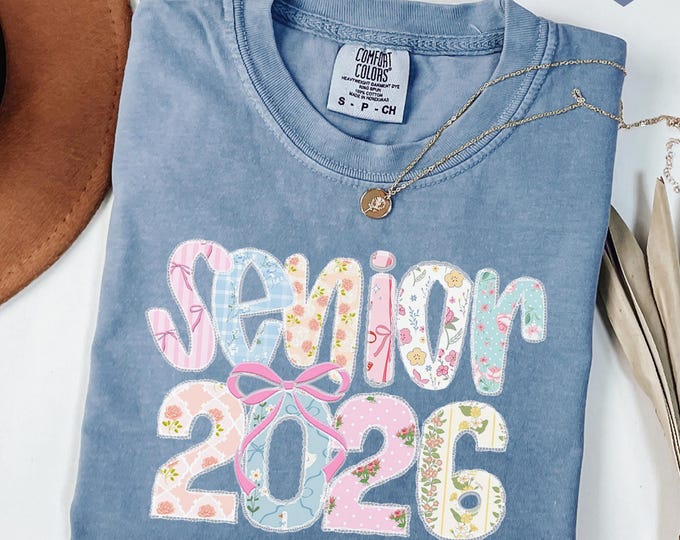 Comfort Colors® Senior 2026 Shirt, Preppy Senior Shirt, Graduate 2026 Shirt, High School Senior Shirt, Retro Senior Shirt, Graduation Gift